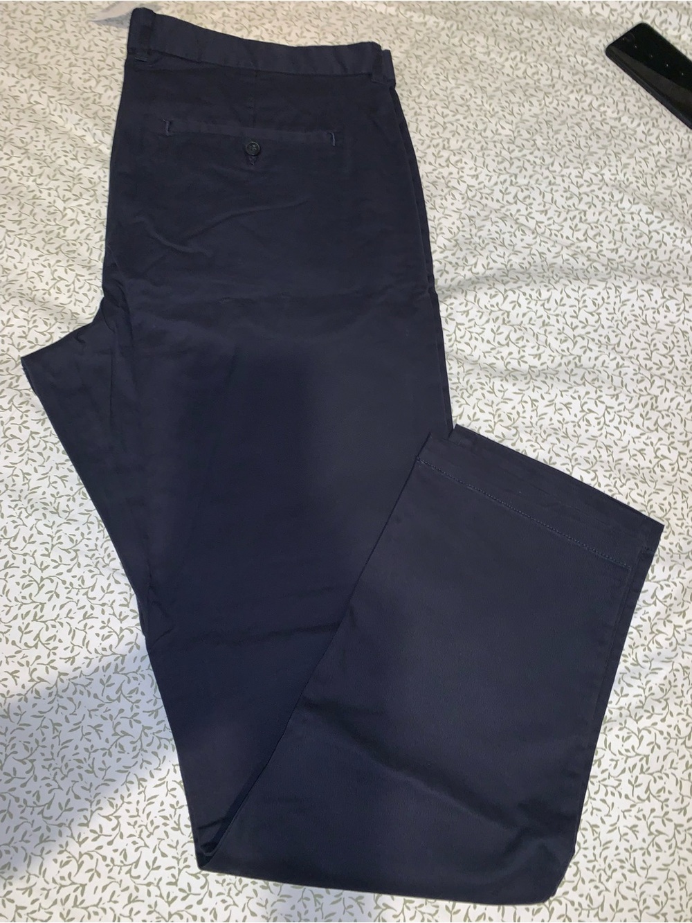 H&M Navy Blue Men's Chinos - Straight Leg